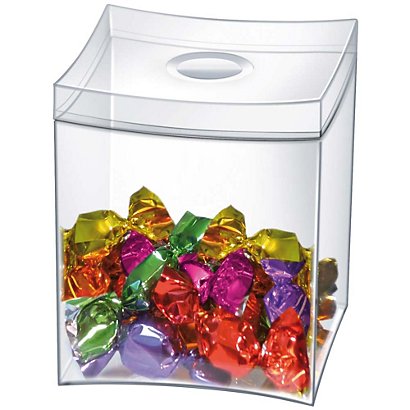 Cep Take A Break Caja para dulces de 0,6 litros y 90 x 90 x 115 mm en poliestireno transparente - 1