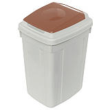 CERVIC Eco-Lid, Contenedor para recogida selectiva de orgánico, polipropileno, 42 l, gris y marrón CERVIC Eco-Lid, Contenedor para recogida selectiva de orgánico, polipropileno, 42 l, gris y marrón