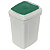CERVIC Eco-Lid, Contenedor para recogida selectiva de vidrio, polipropileno, 42 l, gris y verde - 1