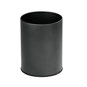 Cestino gettacarta, Capacità 15 litri, Nero<BR> Cestino gettacarta, Capacità 15 litri, Nero<BR>