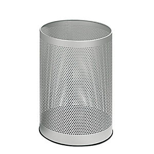 Cestino gettacarta, Metallo traforato, Capacità 15 l, Grigio Cestino gettacarta, Metallo traforato, Capacità 15 l, Grigio
