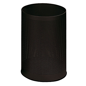 Cestino gettacarta, Metallo traforato, Capacità 15 l, Nero Cestino gettacarta, Metallo traforato, Capacità 15 l, Nero