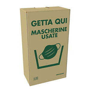 Cestino in cartone per la raccolta delle mascherine usate, 71 x 18 x 81 cm, Avana (confezione 15 pezzi) Cestino in cartone per la raccolta delle mascherine usate, 71 x 18 x 81 cm, Avana (confezione 15 pezzi)
