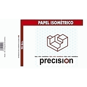 CG PRECISION Bloc de Dibujo, Isométrico, A4, 50 hojas, Mod. 406