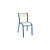 Chaise bois couleur sable/ pieds finition bleue - lot de 4 - 1