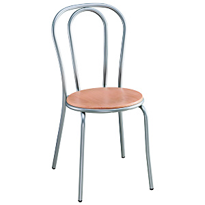 Chaise collectivités Bistrot - Bois - Hêtre - Pieds métal Alu Chaise collectivités Bistrot - Bois - Hêtre - Pieds métal Alu