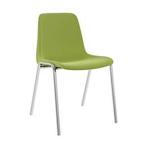 Chaise collectivités Coque universelle - Polypropylène - Vert clair - Pieds métal chromé Chaise collectivités Coque universelle - Polypropylène - Vert clair - Pieds métal chromé