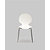 Chaise coque plastique empilable Naémie en polypropylène blanc, pieds chromés - 1