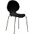 Chaise coque plastique empilable Naémie en polypropylène noir, pieds chromés - 1