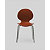 Chaise coque plastique empilable Naémie en polypropylène rouge, pieds chromés - 1