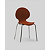 Chaise coque plastique empilable Naémie en polypropylène rouge, pieds chromés - 3