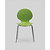 Chaise coque plastique empilable Naémie en polypropylène vert, pieds chromés (Lot de 4) - 1