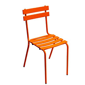 Chaise d’extérieur Eden en métal sans accoudoir – Orange