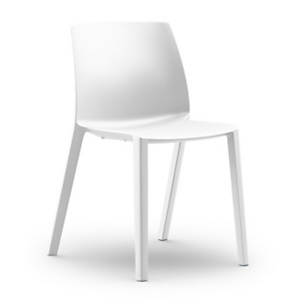 Chaise d’extérieur Olga sans accoudoirs en polypropylène – Blanc Chaise d’extérieur Olga sans accoudoirs en polypropylène – Blanc