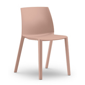 Chaise d’extérieur Olga sans accoudoirs en polypropylène – Rose poudré Chaise d’extérieur Olga sans accoudoirs en polypropylène – Rose poudré