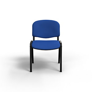 Chaise de réunion et d’accueil First - Tissu Bleu