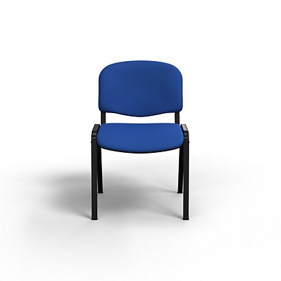 Chaise de réunion et d’accueil First - Tissu Bleu - 1