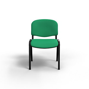 Chaise de réunion et d’accueil First - Tissu Vert