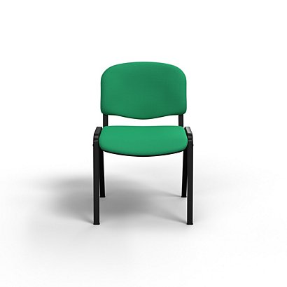 Chaise de réunion et d’accueil First - Tissu Vert - 1