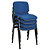 Chaise de réunion & Conférence - Tissu Bleu - Pieds Noir - lot de 4 - 2