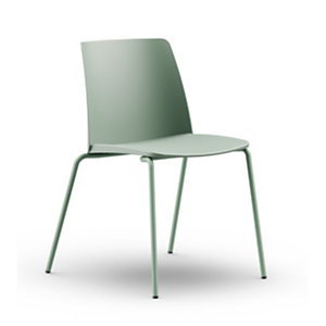 Chaise de réunion & visiteur Aria polypropylène piètement métal – Vert