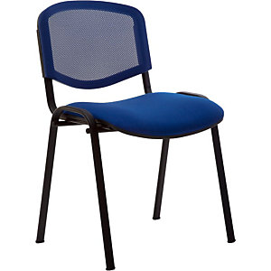 Chaise  de réunion & visiteur First - Maille filet/tissu -  Bleu
