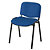Chaise de réunion & visiteur First - Tissu Bleu - Pieds Noir - lot de 4 - 2