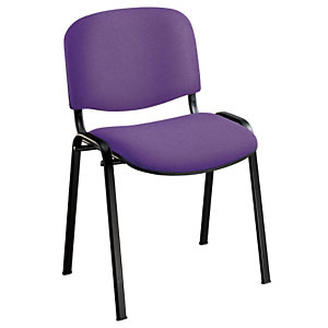Chaise de réunion & visiteur First - Tissu Violet - Pieds Noir
