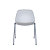 Chaise de réunion & visiteur Luana, polypropylène - Pieds époxy coloris Gris clair - Assise coloris Blanc - 3