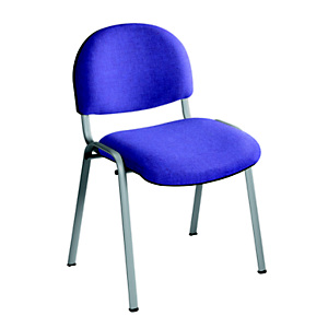 Chaise réunion et visiteur Prima - Tissu rembourré - Violet - Pieds Alu Chaise réunion et visiteur Prima - Tissu rembourré - Violet - Pieds Alu