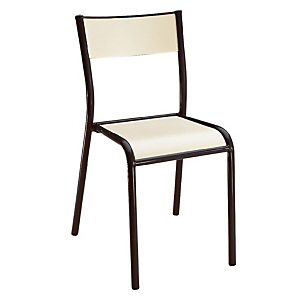 Chaise scolaire multiplis stratifié Hêtre - Pieds métal Noir Chaise scolaire multiplis stratifié Hêtre - Pieds métal Noir