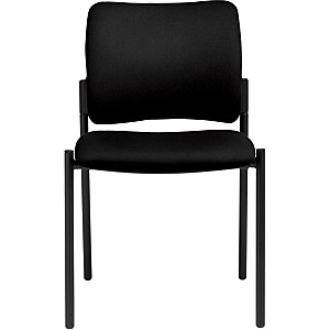 Chaise visiteur BILBAO Tissu rembourré Noir Chaise visiteur BILBAO Tissu rembourré Noir