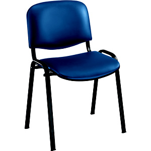 Chaise visiteur First - Vinyle - Bleu Chaise visiteur First - Vinyle - Bleu