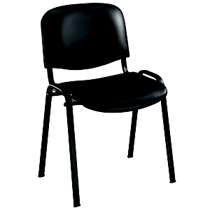 Chaise visiteur First - Vinyle - Noir Chaise visiteur First - Vinyle - Noir