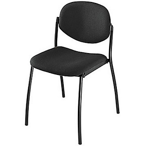 Chaise visiteur Lexia - Tissu - Noir - Pieds Métal noir Chaise visiteur Lexia - Tissu - Noir - Pieds Métal noir