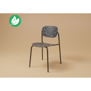 Chaise visiteur USO - Assise et dossier incurvés - Pour intérieur et extérieur - Empilable - Noir - Pieds Noir Chaise visiteur USO - Assise et dossier incurvés - Pour intérieur et extérieur - Empilable - Noir - Pieds Noir