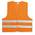 Chaleco de seguridad de alta visibilidad naranja flúo - 1