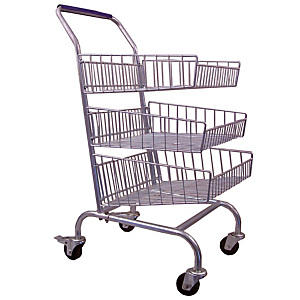 Chariot courrier 3 paniers - charge 45 kg Chariot courrier 3 paniers - charge 45 kg