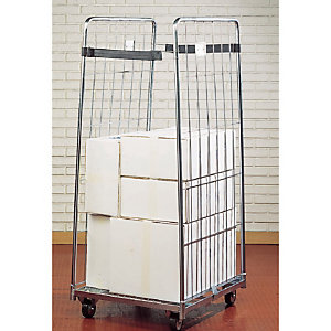 Chariot grillagé roll container charge 500 kg