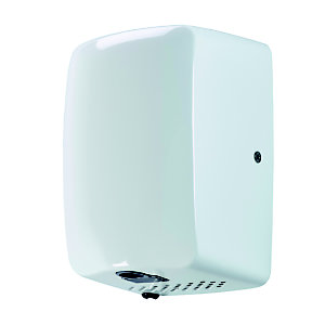 Sèche-mains automatique horizontal - 1150w - zeff - inox brossé aisi 304 (18/10) - blanc 9016