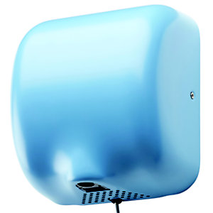 Sèche-mains automatique horizontal - 1400w - zelis - inox brossé aisi 304 (18/10) - bleu 5024 mat lisse