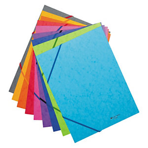 Chemise carte lustrée 3 rabats couleur EXACOMPTA 24 x 32 cm
