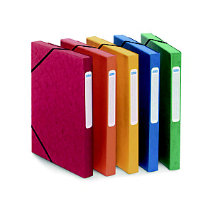 Chemises 3 rabats à élastiques Raja, 24 x 32 cm, dos 1,5 cm, carte lustrée 5/10, avec étiquette, coloris assortis classiques, lot de 10 Chemises 3 rabats à élastiques Raja, 24 x 32 cm, dos 1,5 cm, carte lustrée 5/10, avec étiquette, coloris assortis classiques, lot de 10