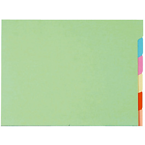 Chemises à onglets Exacompta pour armoires, coloris assortis, 10 jeux de 6 Chemises à onglets Exacompta pour armoires, coloris assortis, 10 jeux de 6
