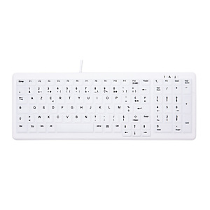 CHERRY AK-C7000, USB, Commutateur de touche « ciseaux », AZERTY, Blanc AK-C7000F-U1-W/FR CHERRY AK-C7000, USB, Commutateur de touche « ciseaux », AZERTY, Blanc AK-C7000F-U1-W/FR