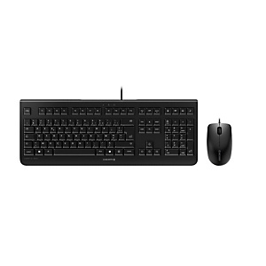 CHERRY DC 2000 Ensemble Clavier & Souris filaires, noir, USB, AZERTY - FR, Avec fil, USB, Clavier mécanique, AZERTY, Noir, Souris incluse JD-0800FR-2