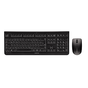CHERRY DW 3000, Standard, Sans fil, RF sans fil, AZERTY, Noir, Souris incluse JD-0710FR-2 CHERRY DW 3000, Standard, Sans fil, RF sans fil, AZERTY, Noir, Souris incluse JD-0710FR-2