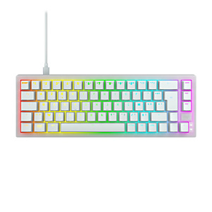 CHERRY K5V2 Compact, Avec fil, USB, Clavier mécanique, AZERTY, LED RGB, Blanc CX-K5V2-RGB-CPT-TPWHITE-R-FRA CHERRY K5V2 Compact, Avec fil, USB, Clavier mécanique, AZERTY, LED RGB, Blanc CX-K5V2-RGB-CPT-TPWHITE-R-FRA