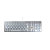 CHERRY KC 6000 SLIM Clavier filaire, blanc/argent, USB, AZERTY - FR, Taille réelle (100 %), Avec fil, USB, AZERTY, Argent, Blanc JK-1600FR-1 - 1