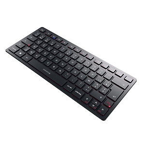 Cherry KW 9200 MINI, 75%, USB + RF Wireless + Bluetooth, Switch de tecla de tijera, AZERTY, Negro JK-9250BE-2